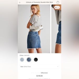 Free People Denim Mini Skirt